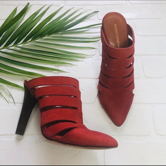 Rebecca Minkoff Shoes - Rebecca Minkoff Dasa Orange Rust cut out mule